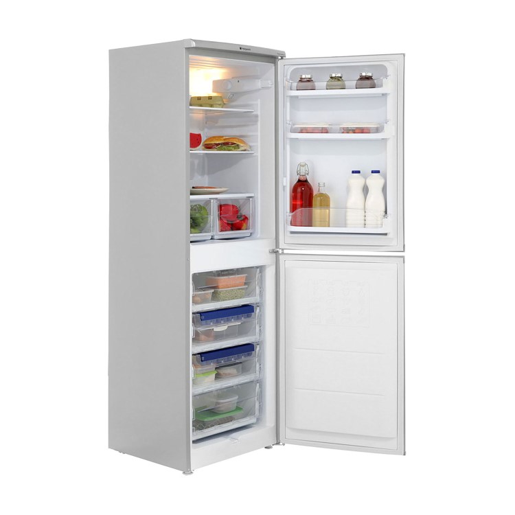HOTPOINT HBD5517S 234 Litre Freestanding Fridge Freezer 50/50 Split A+ Energy Rating 54.5cm Wide - Silver