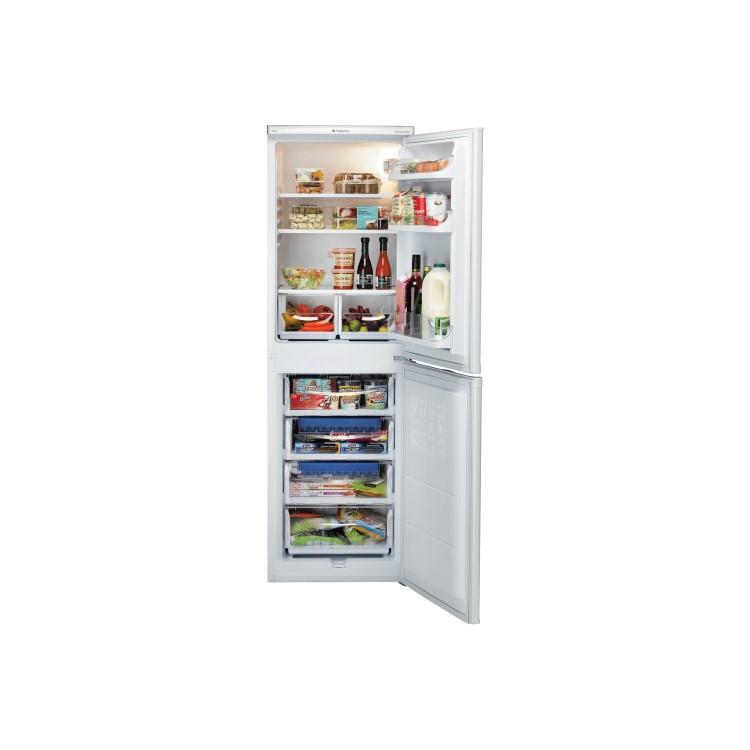 GRADE A2 - Hotpoint HBD5517W 50/50 234L  Freestanding Fridge Freezer - White