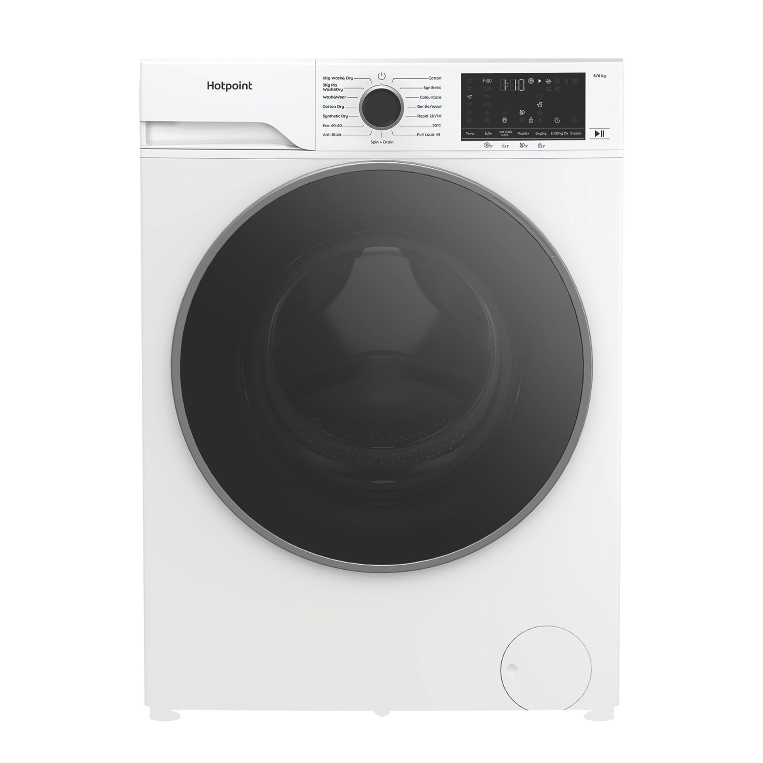 Hotpoint Antistain 8Kg Wash 6Kg Dry Washer Dryer, 1400Rpm D Rated, , Hbd8680antistainuk HBD8680ANTISTAINUK