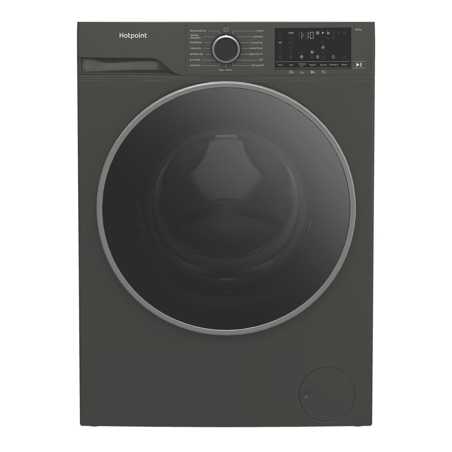 Hotpoint Antistain 8Kg Wash 6Kg Dry Washer Dryer, 1400Rpm D Rated, , Hbd8680gantistainuk HBD8680GANTISTAINUK