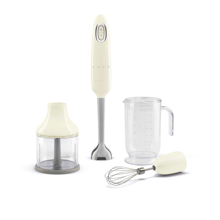 Smeg 50’s Style Hand Blender – 700W Cream Immersion Blender with Accessories - HBF03CRUK