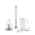 HBF03WHUK Smeg 50’s Style White Hand Blender – 700W Immersion Blender with Accessories - HBF03WHUK