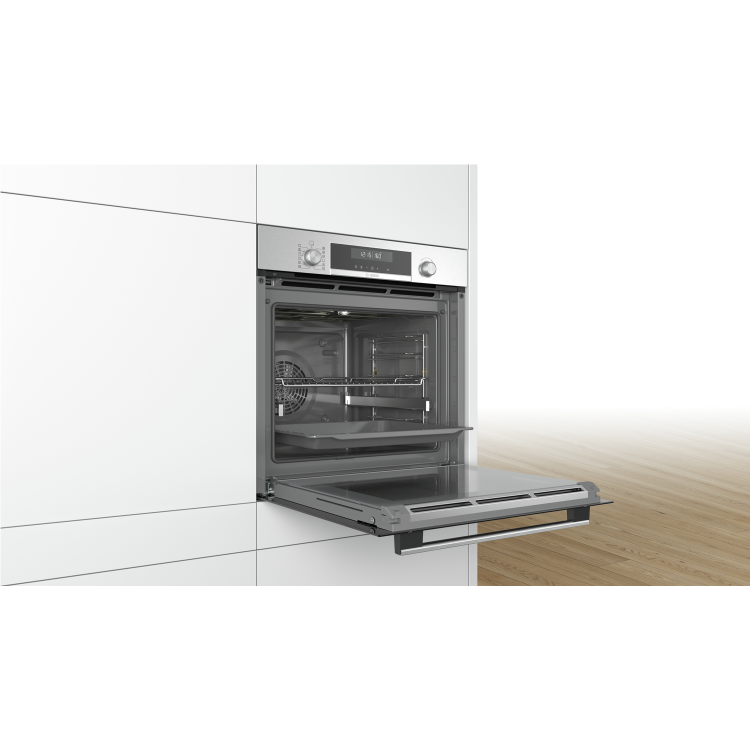 Bosch HBG5785S0B Serie 6 Multifunction Electric Built-in Single Oven With Pyrolytic Cleaning - Stainless Steel