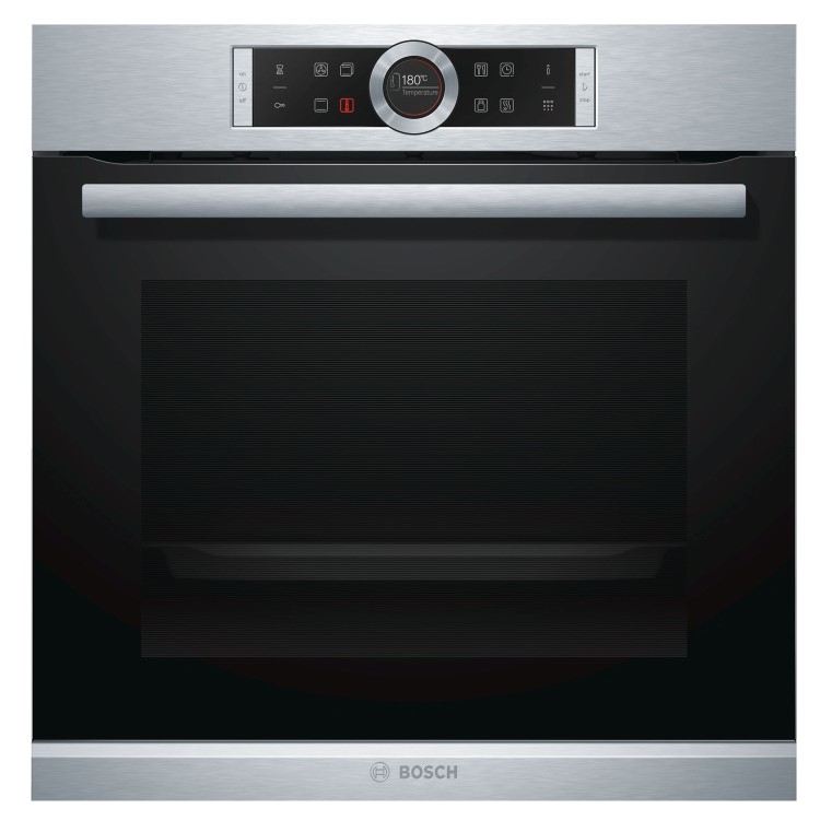 GRADE A3 - Bosch HBG674BS1B Serie 8 Multifunction Electric Single Oven with 71L Capacity - Stainless Steel