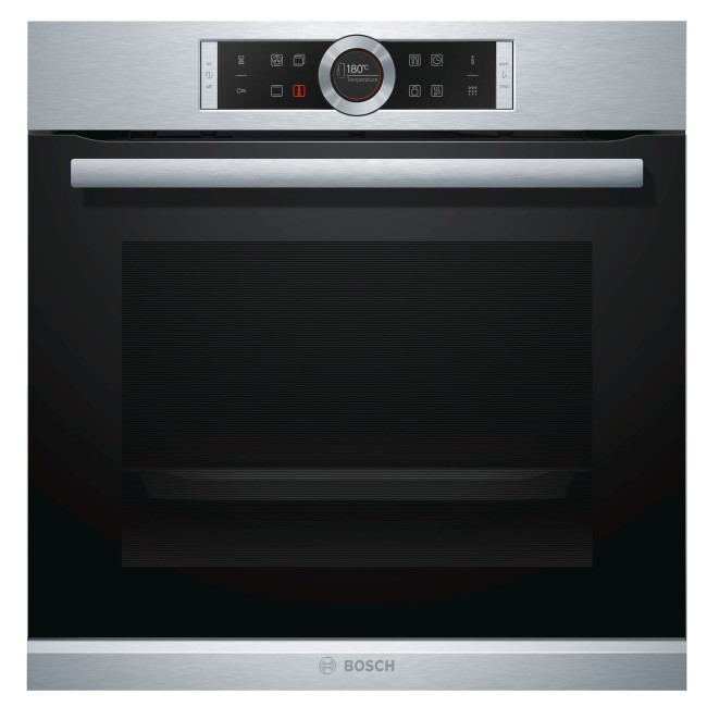 GRADE A3 - Bosch HBG674BS1B Serie 8 Multifunction Electric Single Oven with 71L Capacity - Stainless Steel