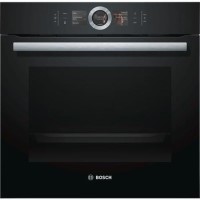 Refurbished Bosch Serie 8 HBG6764B1 60cm Single Built In Electric Oven Black