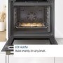 Refurbished Bosch Serie 8 HBG6764B1 60cm Single Built In Electric Oven Black