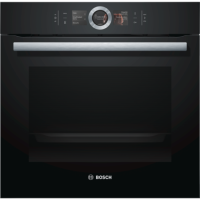 Bosch Series 8 Multifunction Electric Single Oven With Pyrolytic Cleaning - Black