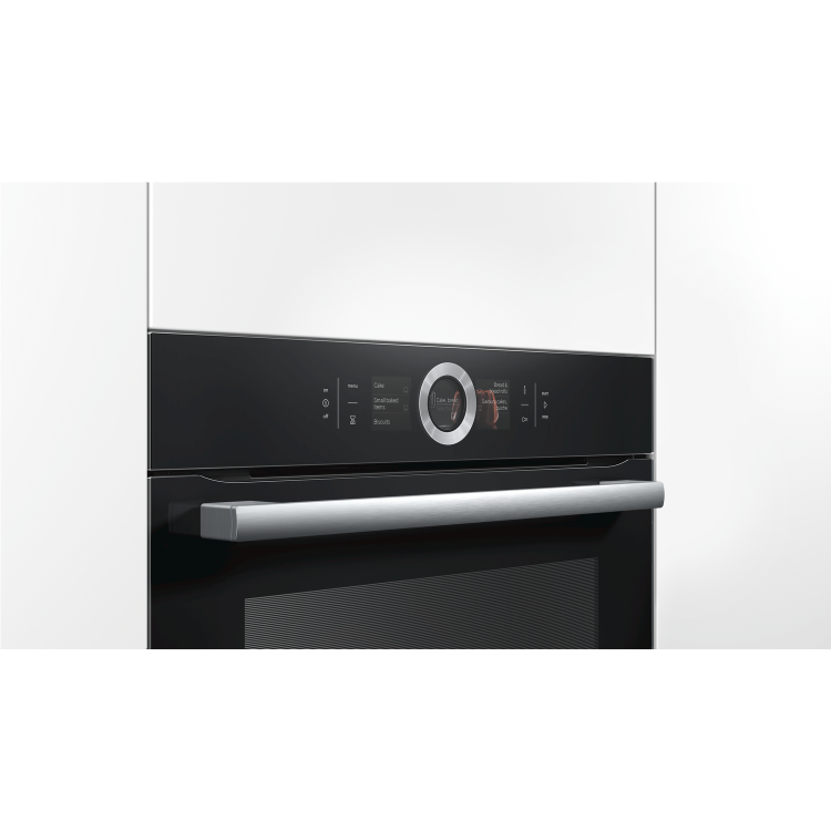 Bosch Series 8 Multifunction Electric Single Oven With Pyrolytic Cleaning - Black