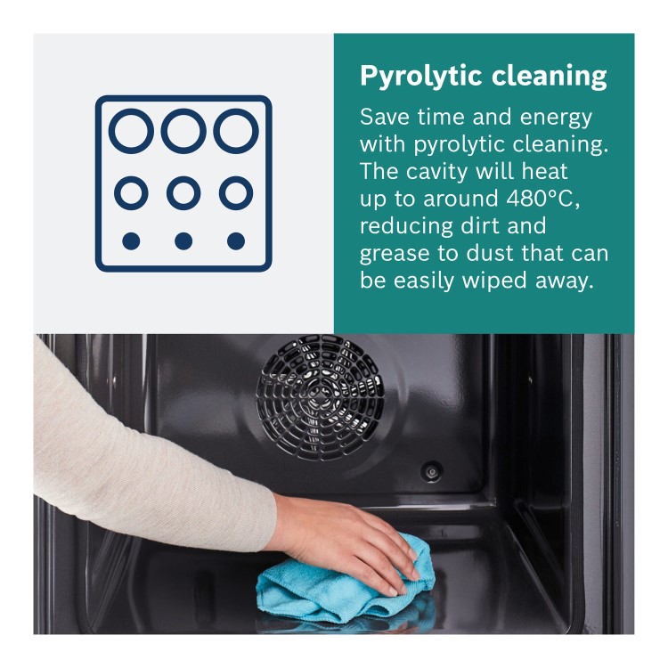 Refurbished Bosch Series 8 HBG7741B1B Electric Self Cleaning Single Oven - Black