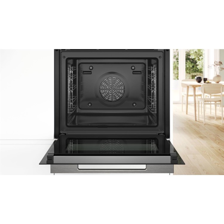 Refurbished Bosch Series 8 HBG7741B1B Electric Self Cleaning Single Oven - Black