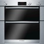 BOSCH HBM13B550B Exxcel Hot Air Electric Built-in Double Multi-function Oven in Brushed Steel