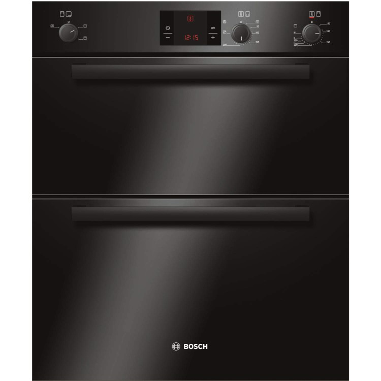 BOSCH HBN13B261B Classixx Electric Built-under Double Hot Air Oven - Black