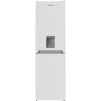 Refurbished Hotpoint HBNF55181WAQUA 261 Litre Freestanding Fridge Freezer 50/50 Split Water Dispenser 55cm Wide - White