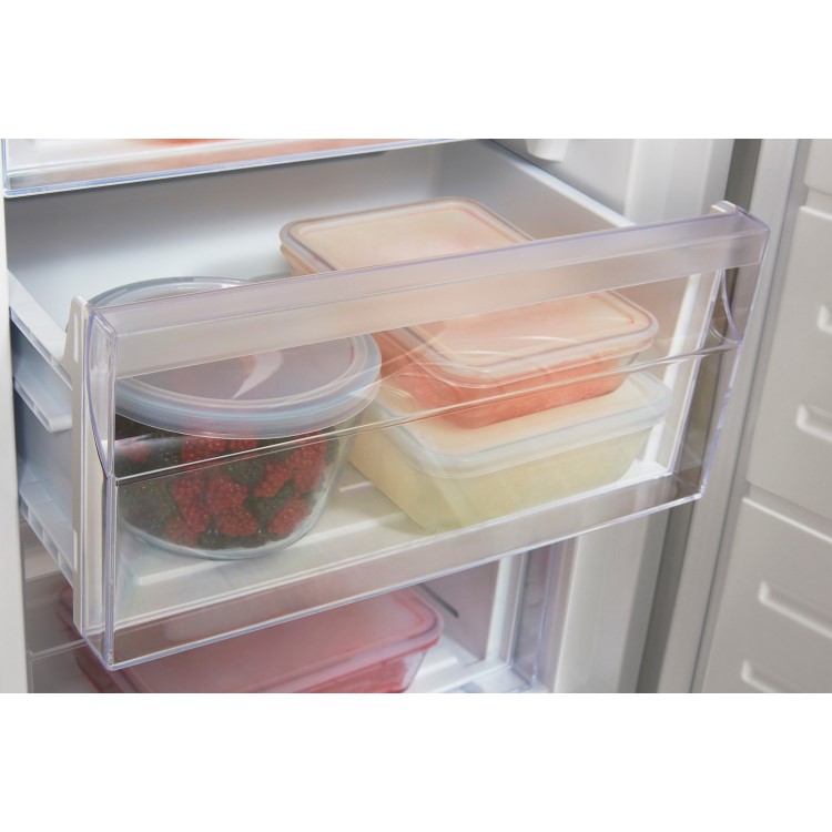 Refurbished Hotpoint HBNF55182SAQUAUK Freestanding 344 Litre 50/50 Frost Free Fridge Freezer Silver