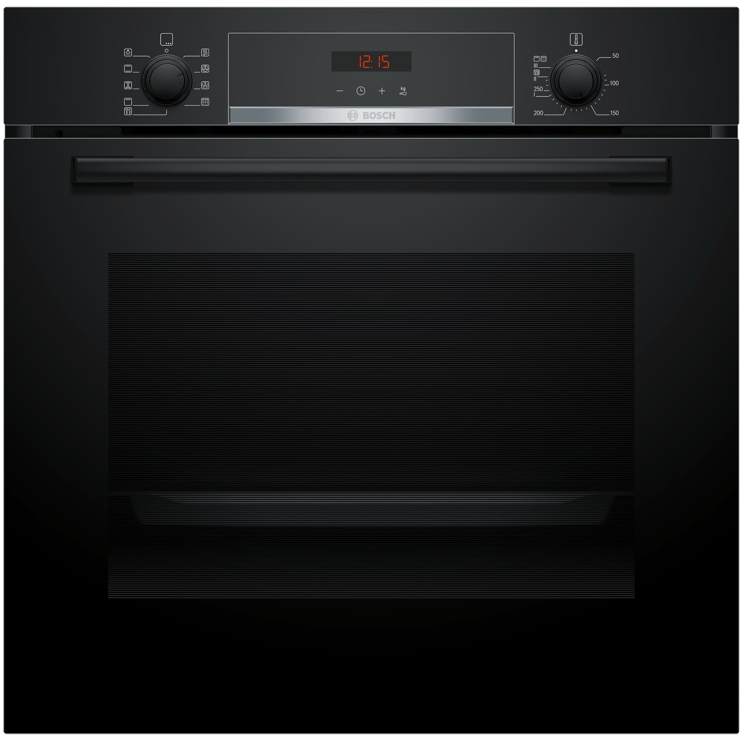 Bosch Serie 4 Multifunction Electric Pyrolytic Self Cleaning Single Oven - Black