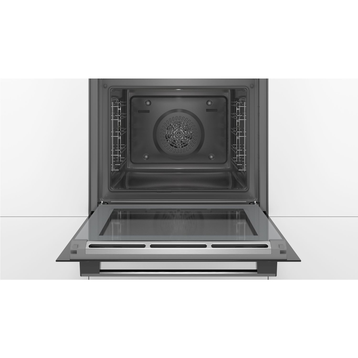 Bosch Serie 4 71L Electric Built-in Single Oven With Pyrolytic Cleaning -  Black HBS573BB0B | Appliances Direct