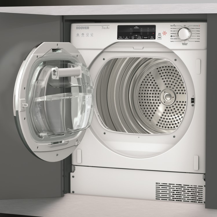 Hoover HBTDWH7A1TCE-80 7kg Integrated Heat Pump Tumble Dryer - White
