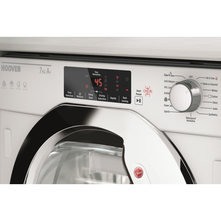 Hoover HBTDWH7A1TCE-80 7kg Integrated Heat Pump Tumble Dryer - White