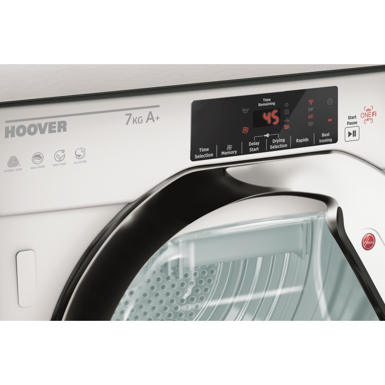 Hoover HBTDWH7A1TCE-80 7kg Integrated Heat Pump Tumble Dryer - White