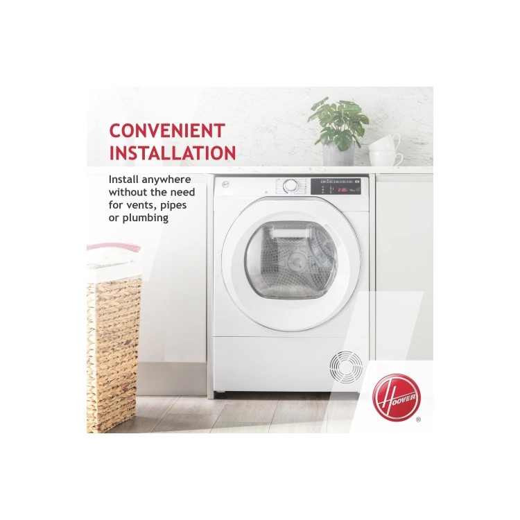 Hoover HBTDWH7A1TCE-80 7kg Integrated Heat Pump Tumble Dryer - White