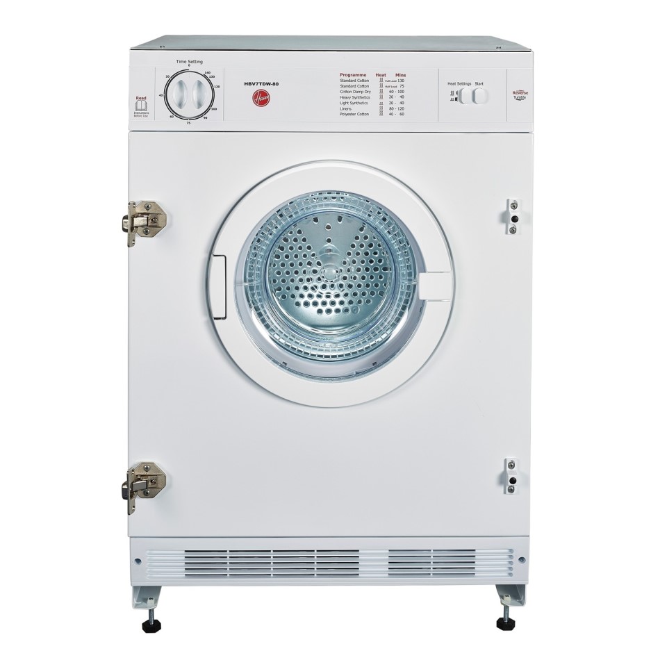 Hoover HBV7TDW 7kg Integrated Vented Tumble Dryer White Appliances