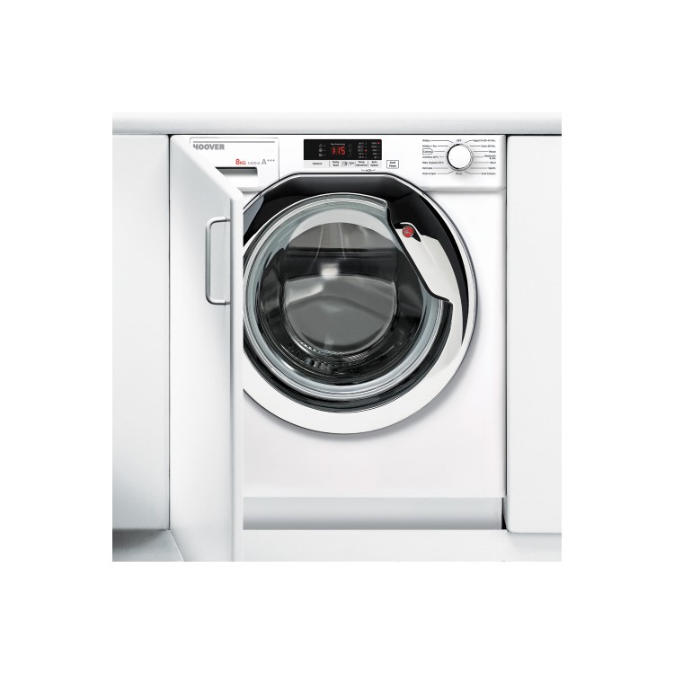 GRADE A3 - Hoover HBWM814SAC-80 8kg 1400rpm Integrated Washing Machine - White