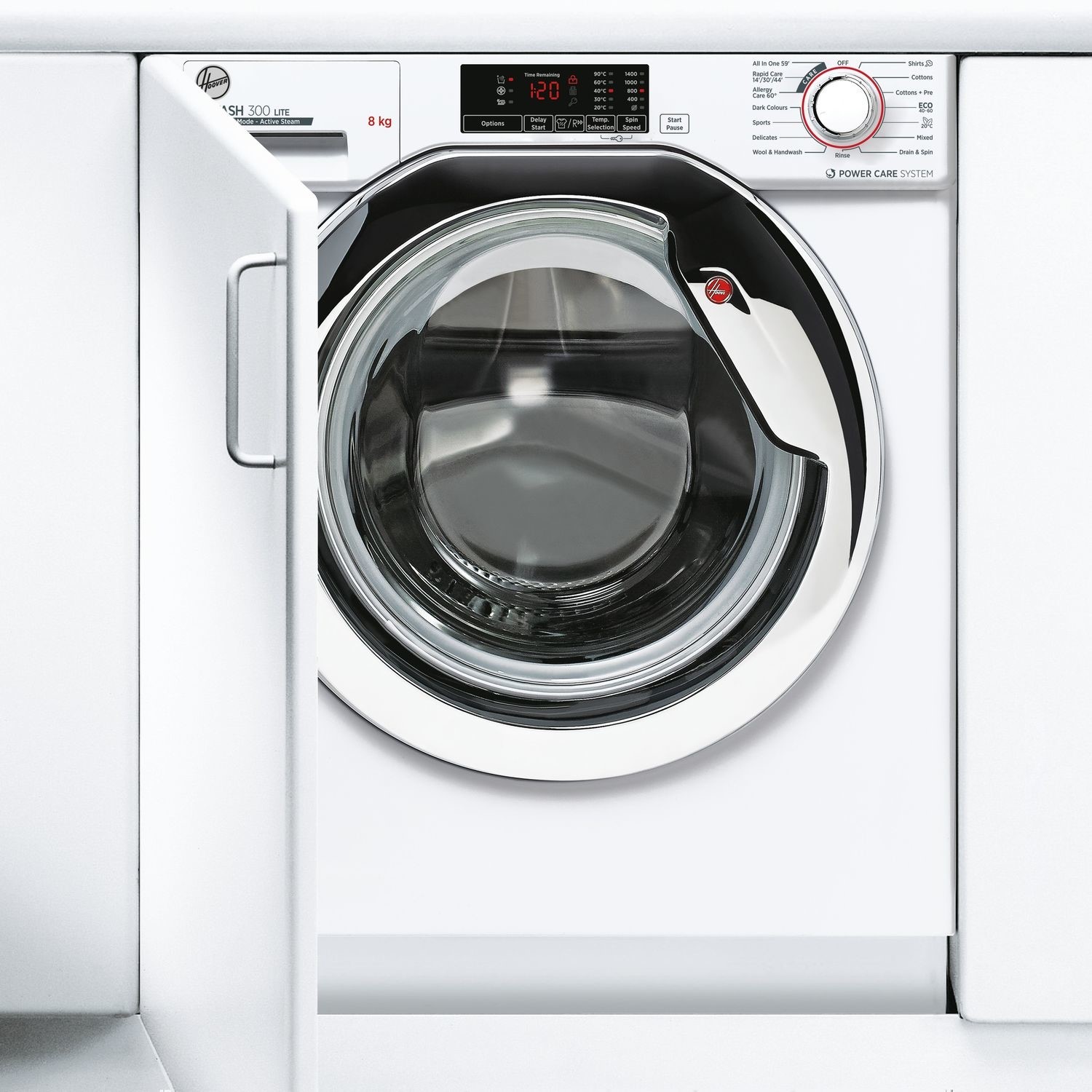 Hoover H-Wash 300 8kg 1400rpm Integrated Washing Machine - White