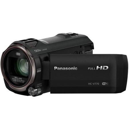 Panasonic HC-V770 Camcorder Black FHD 12.76MP 20xZoom 3.0LCD WiFi SD/SDHC/SDXC