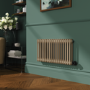 Beige grey Horizontal Smart Electric Radiator with Wi-Fi Thermostat - 1.2KW - H400xW830 - Bathroom Safe