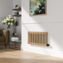 Elk brown Horizontal Smart Electric Radiator with Wi-Fi Thermostat - 1.2KW - H400xW830 - Bathroom Safe