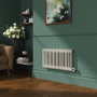Linen Horizontal Smart Electric Radiator with Wi-Fi Thermostat - 1.2KW - H400xW830 - Bathroom Safe