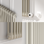 Linen Horizontal Smart Electric Radiator with Wi-Fi Thermostat - 1.2KW - H400xW830 - Bathroom Safe