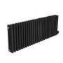 Midnight Black Horizontal Column Smart Electric Radiator with Wi-Fi Thermostat - 1.2kW - H400xW1190mm - Bathroom Safe