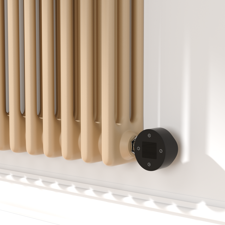 Elk brown Horizontal Smart Electric Radiator with Wi-Fi Thermostat - 1.2KW - H400xW1190 - Bathroom Safe