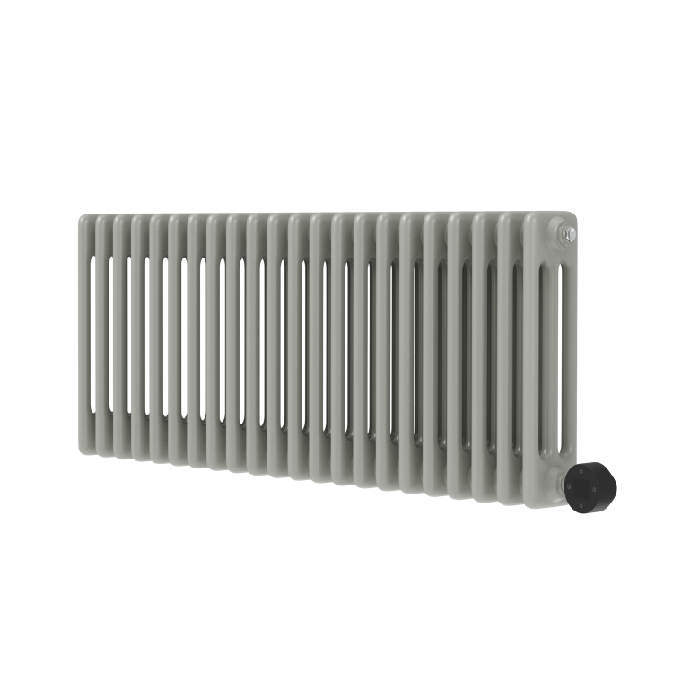 Smoked Stone Horizontal Smart Electric Radiator with Wi-Fi Thermostat - 1.2KW - H400xW1190 - Bathroom Safe