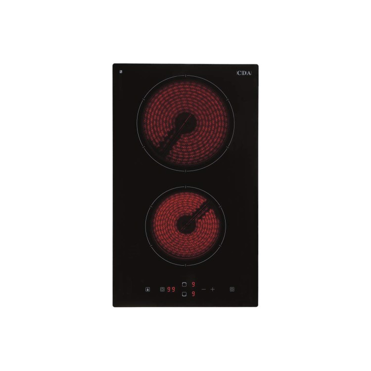 CDA HC3620FR 30cm Domino Two Zone Frameless Ceramic Hob Black