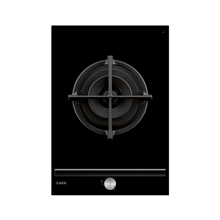 AEG HC411520GB 30cm Domino Wok Burner Gas Hob Black Appliances Direct