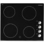 NordMende HC604FL 60cm 4 Zone Frameless Ceramic Hob With Side Rotary Controls - Black