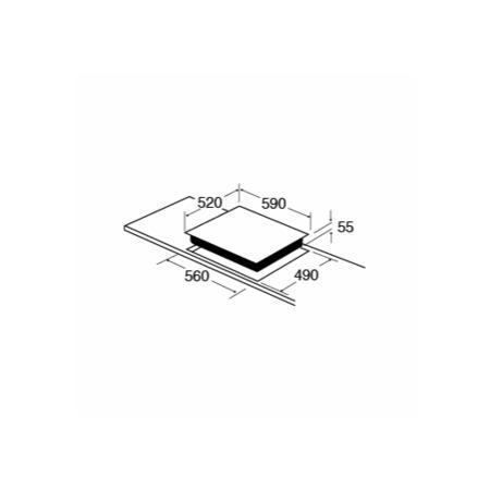 CDA HN6840FR 58cm Touch Control FlexiZone Frameless Induction Hob Black