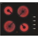 A1/HC6212FR Refurbished CDA HC6212FR 60cm 4 Zone Ceramic Hob Side Control Frameless Black
