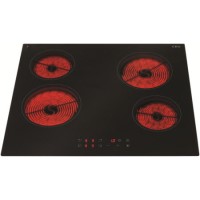 CDA HC6620FR Touch Control Four Zone Frameless Ceramic Hob Black