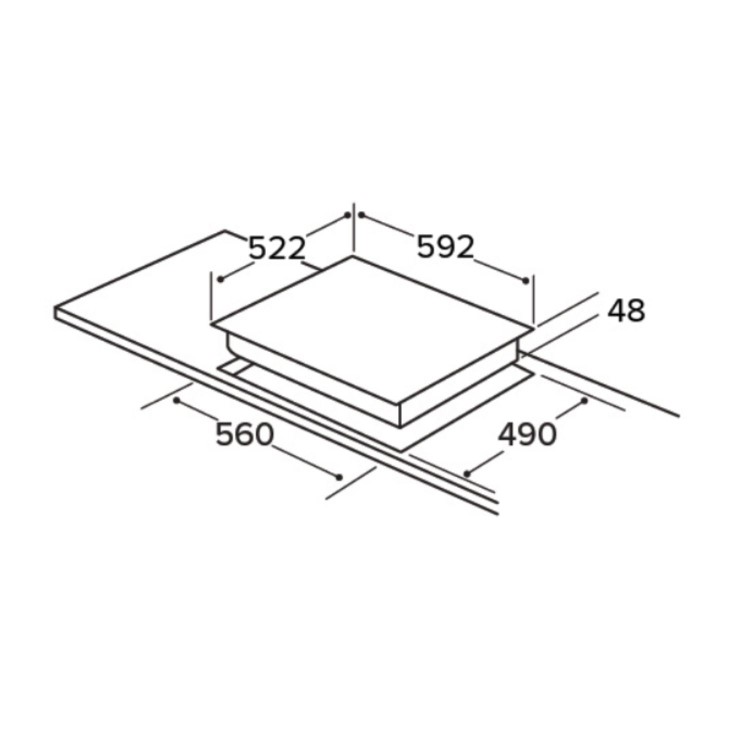 CDA 58cm 4 Zone Ceramic Hob