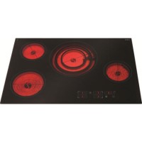 CDA HC7620FR 77cm Wide Touch Control Four Zone Frameless Ceramic Hob Black