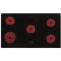 CDA HC9620FR 90cm Touch Control Five Zone Frameless Ceramic Hob Black