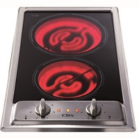 CDA HCC360SS Domino Two Zone Ceramic Electric Hob in Stainless steel