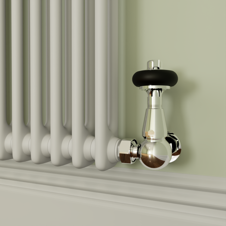 Reggio White Horizontal Double Column Radiator 800x605mm 2680 BTU - Cast Iron Style