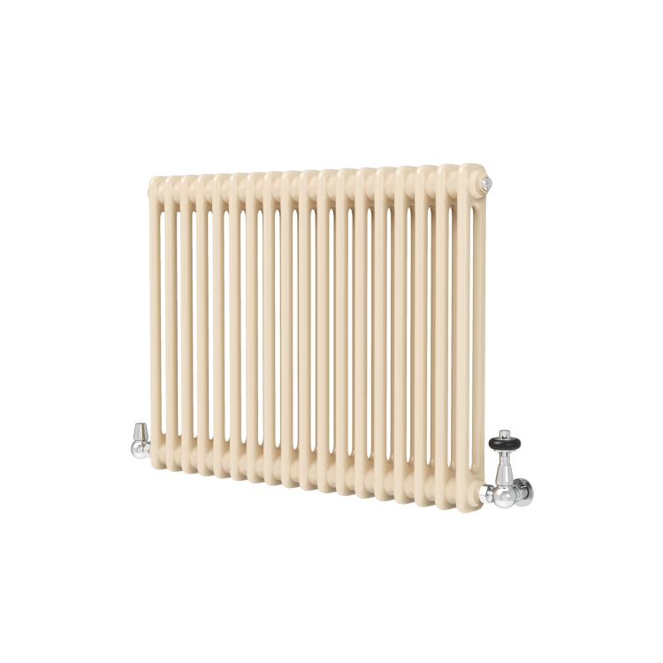 Reggio Elk brown Horizontal Double Column Traditional Radiator 600x830mm 2832 BTU - Cast Iron Style