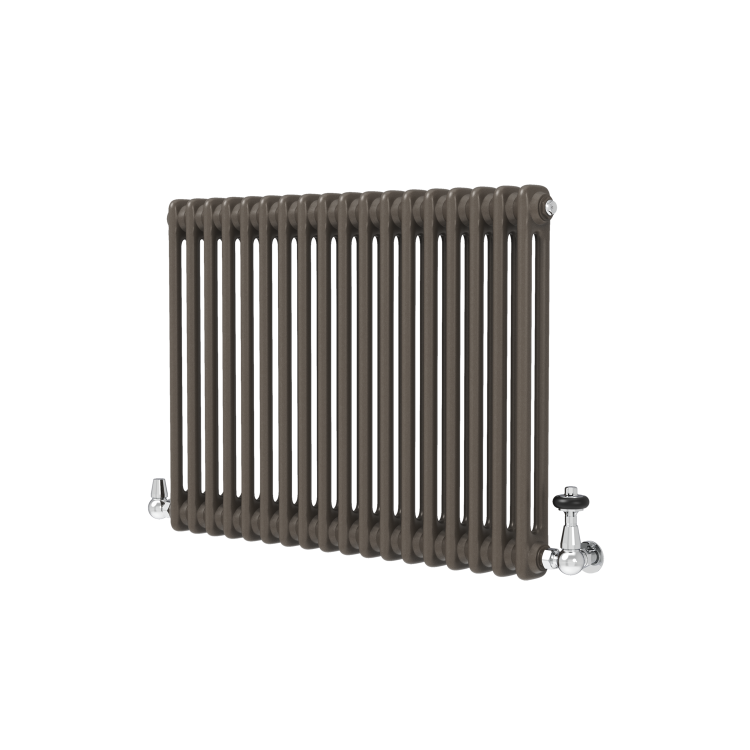 Reggio Russet Horizontal Double Column Traditional Radiator 600x830mm 2832 BTU - Cast Iron Style