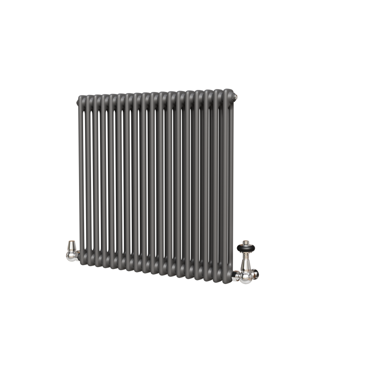 Reggio Anthracite Horizontal Double Column Traditional Radiator ...